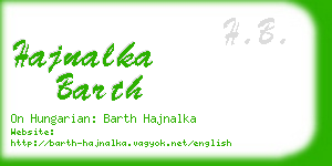 hajnalka barth business card